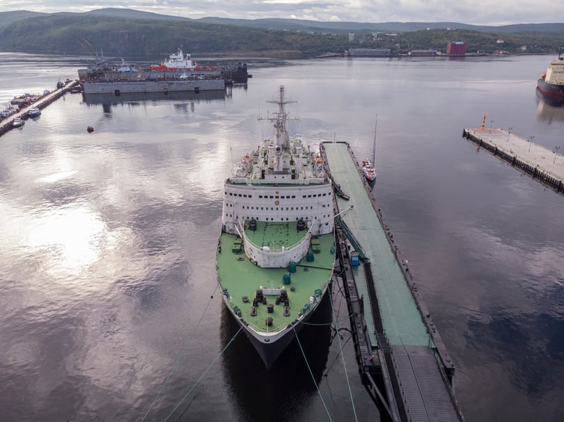 View of the ship from the drone